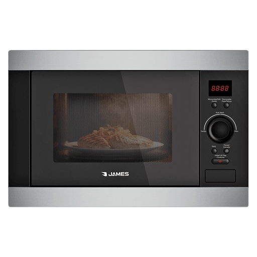 El Microondas Empotrable James de 28L combina diseño integrado y 900W de potencia para cocinar, calentar y descongelar con eficiencia. Cuenta con grill combinado, 5 niveles de potencia, 8 programas automáticos, timer y reloj. Su interior de acero inoxidable ofrece mayor durabilidad y fácil limpieza, mientras que el plato giratorio de 31,5cm garantiza una cocción uniforme. Con bloqueo para niños y un funcionamiento práctico e intuitivo, es la opción ideal para una cocina moderna, funcional y equipada.
