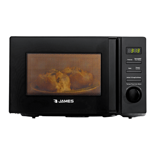 El microondas James de 20 litros combina eficiencia, estilo y funcionalidad para simplificar tus tareas diarias. Con 700W de potencia y 5 niveles de intensidad ajustable, ofrece un calentamiento rápido, uniforme y adaptable a cada preparación. Su diseño moderno y compacto incluye timer programable, luz interior y menú automático, brindando comodidad y precisión en cada uso. Ideal para calentar, cocinar o descongelar alimentos de manera práctica y segura, convirtiéndose en un aliado indispensable en tu cocina.