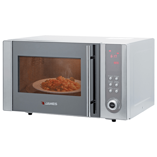 Este microondas James de 23 litros ofrece un uso práctico y eficiente gracias a su potencia de 800W, 5 niveles de potencia y 8 programas automáticos que facilitan la preparación de distintos alimentos. Incorpora un grill combinado de 1000W para dorar y gratinar, además de funciones de descongelado por peso y tiempo, garantizando resultados más precisos y rápidos en la cocina. Una opción versátil y funcional para el día a día.