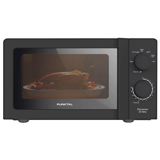 Hacé tus preparaciones de forma rápida y sencilla, con el Microondas Punktal de 700W, con capacidad de 20 litros, 6 niveles de potencia y un temporizador que va de 0 a 30 minutos. Cuenta con un diseño ergonómico, seguro y fácil de usar.