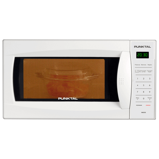 Prepará tus comidas favoritas con este práctico microondas Punktal de 20 litros de capacidad. Cuenta con 700W y 10 niveles de potencia. Tiene 6 menús prefijados, descongelado por tiempo y peso, además del encendido instantáneo de 30 segundos.