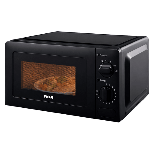 El microondas RCA combina practicidad y eficiencia para facilitar la preparación y el calentamiento de tus comidas diarias. Con una capacidad de 20L y 700W de potencia, ofrece 5 niveles de potencia para adaptarse a diferentes tipos de alimentos y preparaciones. Su control mecánico permite un manejo simple e intuitivo, mientras que la función de descongelado ayuda a descongelar alimentos de forma rápida y uniforme. Además, incorpora plato giratorio para una cocción más homogénea y alarma de fin de cocción que avisa cuando el proceso ha finalizado, brindando mayor comodidad en el uso diario.