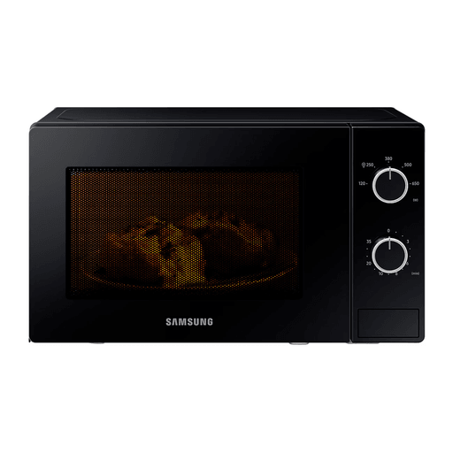 El Microondas Samsung de 20 Litros y 700W es un electrodoméstico de alto rendimiento con un método de control mecánico que garantiza una fácil manipulación. Con 5 niveles de potencia ajustables, ofrece una amplia variedad de opciones para cocinar tus platos favoritos. Además, cuenta con la función de descongelar, que puede ser automática, con potencia controlada o mediante sensor, para conservar la textura y sabor de los alimentos de forma óptima. Su temporizador te permite programar el tiempo de cocción de manera precisa, evitando cualquier inconveniente en la cocina. 