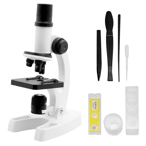 Descubrí el mundo invisible con este microscopio para niños, ideal para transformar la curiosidad en aprendizaje. Equipado con lente ocular de 10x, tres niveles de aumento (300x, 600x y 1200x) y cabezal giratorio 360°, permite observar desde múltiples ángulos con facilidad. Su convertidor con doble pinza asegura las muestras, mientras una luz LED desmontable de 8 colores ilumina cada detalle para una exploración más precisa. Con base móvil, lente desmontable y accesorios especiales para preparar muestras, ofrece una experiencia educativa, divertida y realista.