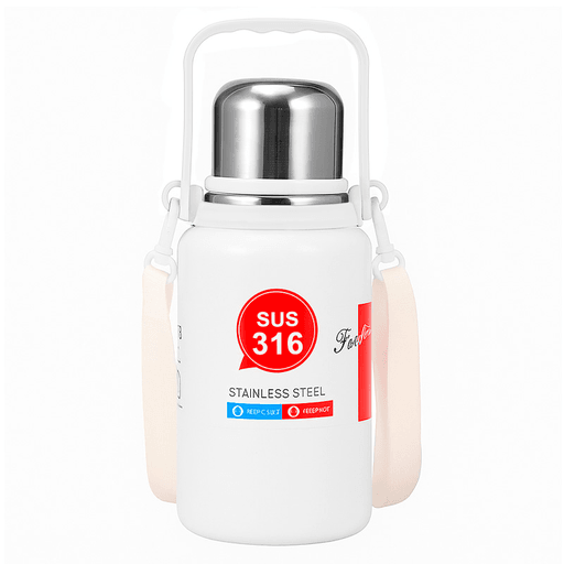 Diseñado para acompañarte en cualquier momento del día, este termo de 800ml combina practicidad, estilo y alto rendimiento térmico. Fabricado con acero inoxidable SUS 316 de grado quirúrgico, ofrece una protección superior contra bacterias y permite almacenar de forma segura agua, jugos o infusiones, conservando su temperatura gracias a su aislamiento al vacío de doble capa, que mantiene la temperatura hasta por 6 horas. Su tapa con botón de seguridad incorpora un sistema de bloqueo antiderrames, ideal para llevarlo en la mochila o bolso sin preocupaciones. Además, su diseño ergonómico y moderno se adapta tanto a un estilo de vida activo como a entornos profesionales, combinando portabilidad, resistencia y una estética elegante.