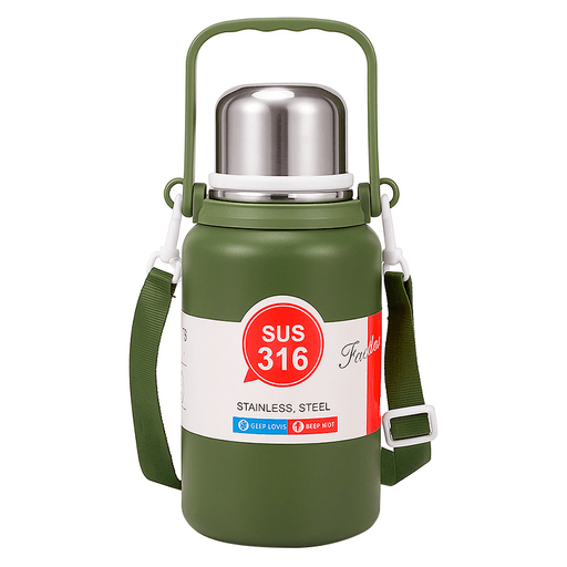 Diseñado para acompañarte en cualquier momento del día, este termo de 800ml combina practicidad, estilo y alto rendimiento térmico. Fabricado con acero inoxidable SUS 316 de grado quirúrgico, ofrece una protección superior contra bacterias y permite almacenar de forma segura agua, jugos o infusiones, conservando su temperatura gracias a su aislamiento al vacío de doble capa, que mantiene la temperatura hasta por 6 horas. Su tapa con botón de seguridad incorpora un sistema de bloqueo antiderrames, ideal para llevarlo en la mochila o bolso sin preocupaciones. Además, su diseño ergonómico y moderno se adapta tanto a un estilo de vida activo como a entornos profesionales, combinando portabilidad, resistencia y una estética elegante.