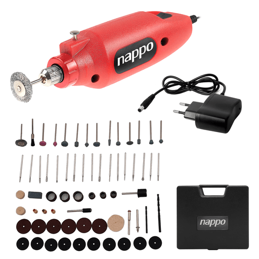 Lográ hasta los detalles más pequeños y las terminaciones que desees en tus trabajos con este mini torno Nappo de 1200RPM. Dispone de 60 accesorios para que puedas trabajar la madera con total precisión. Su maletín de transporte te permite tener todas sus piezas completamente organizadas y llevarlas donde sea necesario.