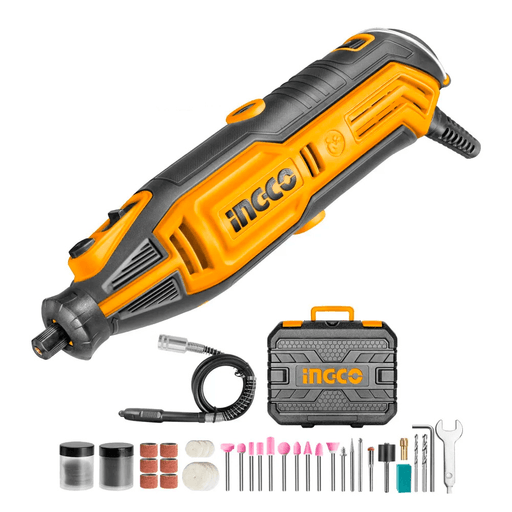 Este mini torno INGCO es ideal para trabajar en madera, metal, plástico, piedra y más. Perfecto para tallado, perforación, corte, rectificado, pulido y lijado. Su diseño es compacto y fácil de usar, con 6 velocidades ajustables que te garantizan la practicidad y seguridad durante el trabajo. Cuenta con 109 accesorios que te permiten realizar una amplia variedad de tareas con precisión y detalle. Además incluye un maletín para almacenamiento que te permite transportarlo fácilmente.