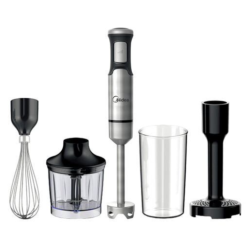 Este Mixer Midea 4 en 1 llegó para quedarse. Simple, práctico y cómodo de utilizar para que tus recetas se luzcan. Con una potencia de 1200W, partes desmontables, con funcionamiento silencioso y sencillo, simplemente se conecta, se colocan todos los ingredientes y a mixear, en pocos minutos todo listo.
