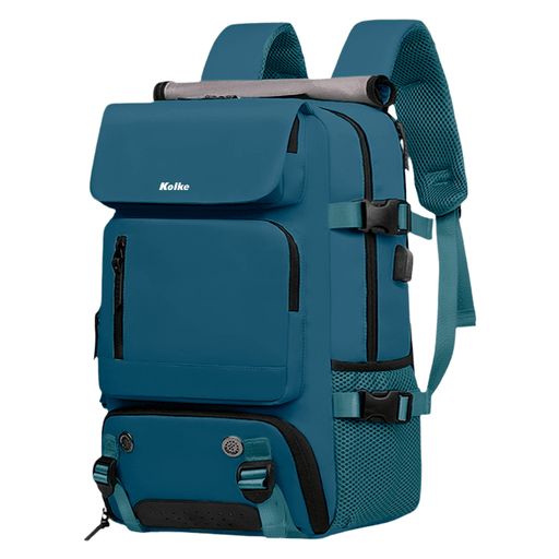 Esta Mochila Kolke es la compañera ideal para quienes buscan comodidad, funcionalidad y estilo en sus viajes. Fabricada en nylon impermeable y con interior de poliéster 210, ofrece una gran capacidad y múltiples compartimientos, incluido un espacio acolchado para notebooks y dispositivos electrónicos. Su diseño inteligente incluye puerto USB de carga, bolsillo impermeable para ropa mojada, compartimento exclusivo para calzado y tres bolsillos frontales. Con respaldo acolchonado, correa para sujetar a valijas y asas laterales, esta mochila está pensada para llevar todo lo que necesitás sin sentir el peso. Perfecta para viajes largos, escapadas de fin de semana o uso diario.
