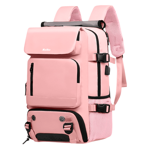 Esta Mochila Kolke es la compañera ideal para quienes buscan comodidad, funcionalidad y estilo en sus viajes. Fabricada en nylon impermeable y con interior de poliéster 210, ofrece una gran capacidad y múltiples compartimientos, incluido un espacio acolchado para notebooks y dispositivos electrónicos. Su diseño inteligente incluye puerto USB de carga, bolsillo impermeable para ropa mojada, compartimento exclusivo para calzado y tres bolsillos frontales. Con respaldo acolchonado, correa para sujetar a valijas y asas laterales, esta mochila está pensada para llevar todo lo que necesitás sin sentir el peso. Perfecta para viajes largos, escapadas de fin de semana o uso diario.