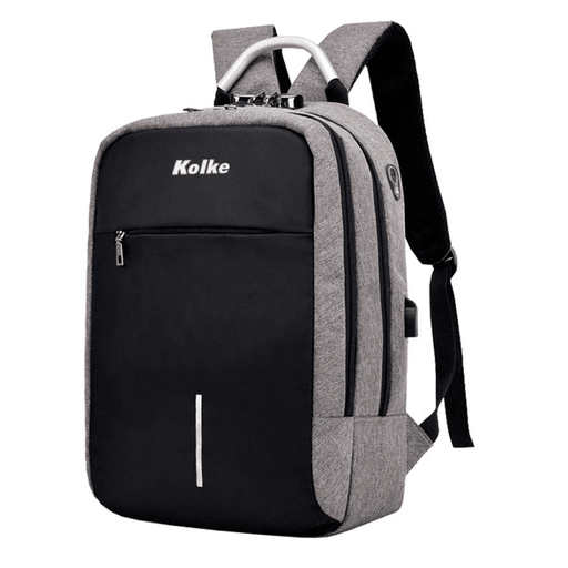 Esta Mochila Kolke KVM-338, tiene todo el espacio que necesitás para guardar tus cosas de forma segura. Realizada en material super resistente, a prueba de cortes e impermeable. Cuenta con puerto exterior USB, hueco para salida de auriculares, manija de aluminio resistente a tirones y un candado de combinación para el cierre principal. Y es perfecta para llevar tu notebook ya que cuenta con bolsillo acolchonado.