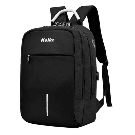 Esta Mochila Kolke KVM-338, tiene todo el espacio que necesitás para guardar tus cosas de forma segura. Realizada en material super resistente, a prueba de cortes e impermeable. Cuenta con puerto exterior USB, hueco para salida de auriculares, manija de aluminio resistente a tirones y un candado de combinación para el cierre principal. Y es perfecta para llevar tu notebook ya que cuenta con bolsillo acolchonado.
