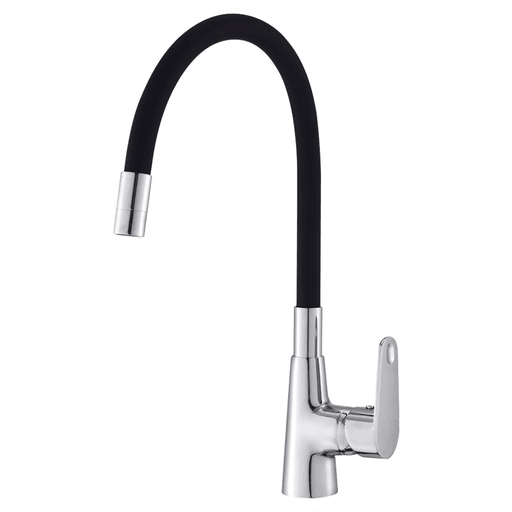 La Canilla Monocomando destaca por su diseño moderno y funcional, ideal para cocinas contemporáneas. Fabricada en acero inoxidable con acabado cromado, ofrece una alta resistencia a la corrosión y al óxido, asegurando durabilidad y fácil mantenimiento. Su manguera de goma negra flexible permite un manejo cómodo y versátil, ideal para dirigir el flujo de agua con precisión. Gracias a su sistema de cierre por compresión y comando único, permite regular con facilidad la temperatura del agua, brindando practicidad y confort en cada uso. Una opción eficiente que combina estilo y rendimiento.