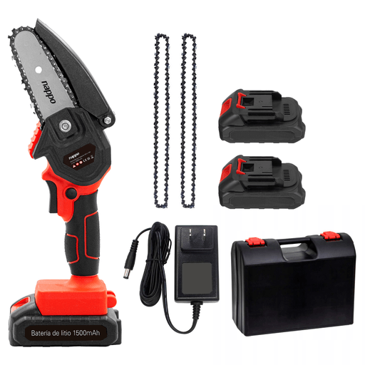 Con la Motosierra de mano NAPPO NHJ-144 quitá la maleza y ramas de tu jardín y devolvele su majestuosa belleza. Su diseño ergonómico con mango antideslizante te brinda un agarre cómodo que permite manipularla con una sola mano. Para tu seguridad cuenta con una tapa que evita salpicaduras de madera o aserrín y para evitar tocar accidentalmente la cadena, además de un interruptor de bloqueo que previene el arranque accidental.
