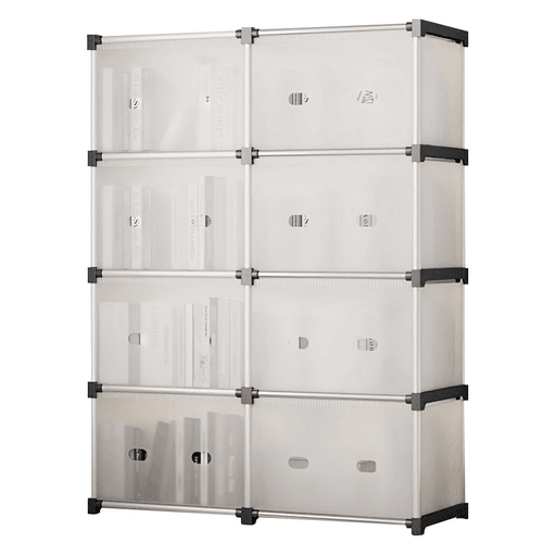 Este organizador con 8 compartimientos es la solución perfecta para mantener tu hogar organizado de manera eficiente. Con un diseño modular tipo cubo y puertas transparentes, te permite acceder fácilmente a tus pertenencias mientras mantenés todo en su lugar. Su construcción resistente con marco galvanizado y paneles de plástico garantiza durabilidad y confiabilidad a lo largo del tiempo. Además, su diseño versátil y compacto hace que sea perfecto para colocarlo en dormitorios, salas de estar o incluso en armarios.