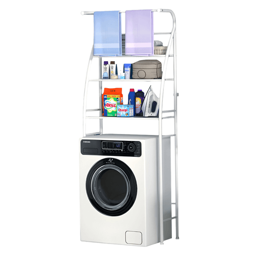Aprovechá al máximo el espacio vertical de almacenamiento del baño y del lavadero sobre el lavarropa. Este organizador es una excelente opción para brindar espacio adicional, organizando los artículos necesarios, como toallas, detergentes, jabones, suavizantes, papeles y más. Cuenta con 3 estantes de gran tamaño, una varilla en la parte superior y ganchos para toallas. Una solución perfecta para poder utilizar de mejor manera los espacios de tu baño y/o lavadero.