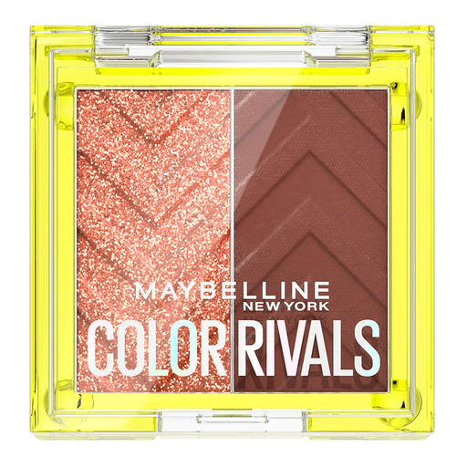 Disfrutá de looks únicos, atrevidos y divertidos con Color Rivals Shadow Duo de Maybelline, el secreto para desbloquear el contraste de color en el maquillaje de ojos. Este dúo tiene sombra de ojos brillante y sombra de ojos mate para darle vida a tu atuendo, estado de ánimo y todo tu look. Además, al ser resistente al agua y al sudor garantiza que el maquillaje de tus ojos permanezca fijo durante todo el día. 