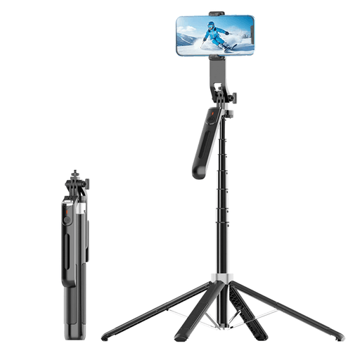 Este palo de selfie con trípode es la herramienta ideal para capturar tus mejores momentos con total comodidad y versatilidad. Fabricado con una resistente aleación de aluminio y ABS, ofrece una rotación de 360° y una longitud extensible de hasta 180cm, permitiéndote lograr el ángulo perfecto en cada toma. Su control remoto a batería facilita la toma de fotos a distancia, y gracias a su compatibilidad con dispositivos iOS y Android, es perfecto para cualquier usuario. El diseño compacto y el trípode de 4 patas brindan estabilidad y portabilidad, e incluye un cable USB tipo C para una carga práctica.