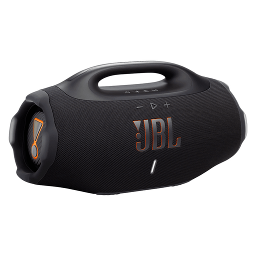 Este parlante JBL Boombox 4 combina un sonido potente con AI Sound Boost, que optimiza el audio en tiempo real para ofrecer mayor claridad y graves profundos, incluso a volúmenes elevados. Su batería recargable brinda hasta 34 horas de autonomía, mientras que la certificación IP68 lo protege contra el agua y el polvo para disfrutar de la música en interiores o exteriores. Además, incorpora dos modos Bass Boost, conexión Bluetooth 5.4 y Auracast™ para vincular varios parlantes compatibles y ampliar la experiencia sonora en espacios más grandes.