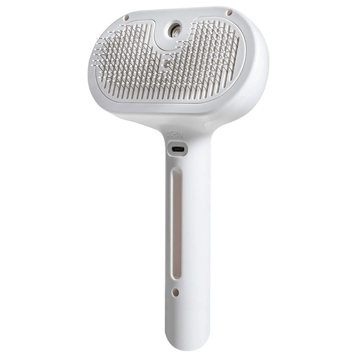 Este innovador peine con pulverizador es la herramienta ideal para el cuidado de tu mascota. Diseñado con cerdas suaves, elimina fácilmente el pelo suelto y los enredos, brindando una experiencia de aseo delicada y efectiva. Su tanque de agua incorporado libera una fina niebla mientras se cepilla, ayudando a reducir la electricidad estática y atrapando el pelo rebelde. Además, su práctico botón de liberación permite una limpieza rápida y sin esfuerzo, manteniéndolo siempre listo para el próximo uso.