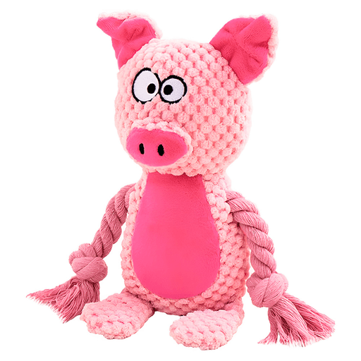 Este divertido juguete con forma de animalito es ideal para mantener a tu perro activo y entretenido. Su diseño colorido y suave incluye un silbato interno que emite sonido al morder, estimulando la curiosidad y el juego. Además, está equipado con una cuerda resistente que tu mascota podrá morder, ayudando a limpiar sus dientes y masajear sus encías mientras se divierte. Es el compañero perfecto para promover la actividad física, el entretenimiento sensorial y una mejor salud bucal.