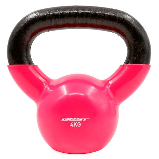 Incrementá tu fuerza, resistencia y coordinación con ayuda de esta pesa rusa Best ideal para realizar ejercicio en casa. De 4Kg, con agarre anti-deslizante contorneado y realizada en hierro fundido sólido con anti-corrosión con capa de PVC. Ayuda a mejorar el movimiento, la agilidad y rapidez.