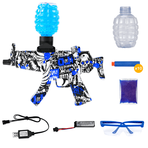 Esta Pistola automática 2 en 1 te llevará a vivir emocionantes batallas con una experiencia de juego única. Cuenta con 10 dardos de espuma y bolitas de resina que absorben agua y se convierten en 5000 gellets no tóxicos y seguros para los niños. Al ser gellets ecológicos y biodegradables no solo disfrutarás de la emoción de los juegos de disparos, sino que también estarás contribuyendo al cuidado del medio ambiente. ¡Preparate para la diversión sin límites mientras disparas hacia tus objetivos!