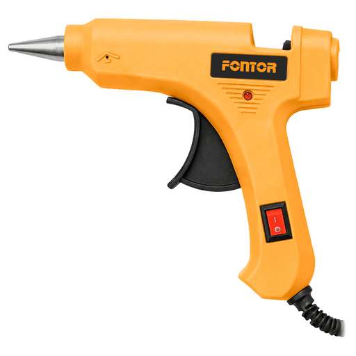La pistola de silicona FONTOR de 20W está diseñada para ofrecer un rendimiento eficiente y preciso tanto en uso doméstico como profesional. Compatible con barras de 7mm, cuenta con un rápido tiempo de calentamiento de 2 a 5 minutos y sistema de calentamiento PTC que garantiza una fusión uniforme del adhesivo. Su diseño liviano y ergonómico, junto con el gatillo de fácil accionamiento, permite una aplicación cómoda y controlada. Incorpora boquilla de aleación de aluminio con válvula antigoteo para un trabajo limpio, carcasa resistente de plástico PBT para mayor durabilidad y soporte metálico que brinda estabilidad durante su uso. Ideal para manualidades, reparaciones, decoración y proyectos de bricolaje.