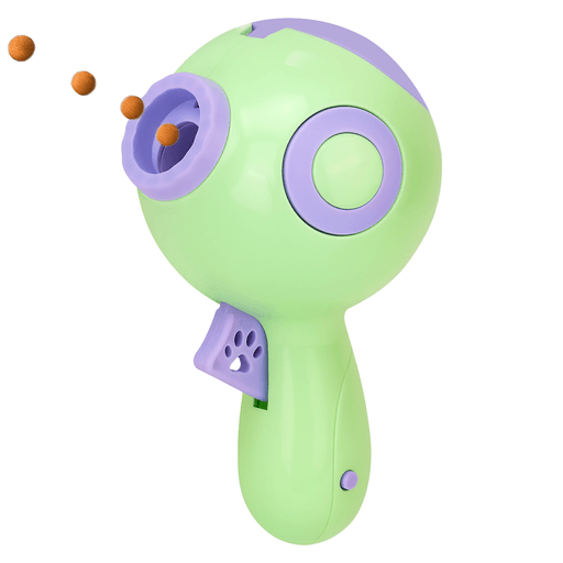 ¿Buscás una manera efectiva y divertida de estimular a tu mascota? Esta pistola lanzadora de alimento es la solución ideal para promover la capacidad de reacción y física de tu amado compañero. Este innovador juguete 2 en 1 no solo lanza alimento sino que también tiene láser, perfecto para ayudar a mejorar el instinto natural de tu mascota. Tiene diseño innovador, está hecho con plástico de primera calidad y su fuente de alimentación es mediante 3 pilas LR44 asegurando una experiencia duradera y continua sin necesidad de recargas complicadas. La pistola tiene un alcance de hasta 1,7 metros, asegurando que tu mascota se mantenga activa y entretenida buscando cada bocado de comida.