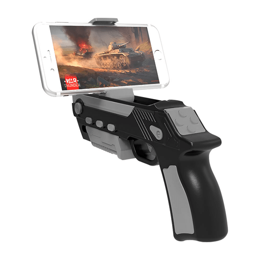 Mejorá tu experiencia de juego con la pistola de realidad aumentada con conexión Bluetooth. Es compatible con Android e iOS y soporta pantallas hasta 6
