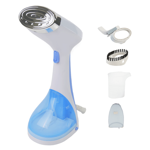 Este vaporizador de prendas manual ofrece una solución rápida y efectiva para eliminar arrugas en todo tipo de telas, gracias a su potencia de 1200-1400W y un flujo de vapor continuo de 15-20 g/min. Diseñado para usarse tanto en posición vertical como horizontal, facilita el planchado en cualquier ángulo. Cuenta con un depósito de agua extraíble de 220 ml y un cable de 1.6 m, asegurando comodidad y movilidad. Incluye accesorios útiles como cepillo, clip para pantalones, guante protector y medidor de agua.