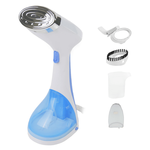 Este vaporizador de prendas manual ofrece una solución rápida y efectiva para eliminar arrugas en todo tipo de telas, gracias a su potencia de 1200-1400W y un flujo de vapor continuo de 15-20g/min. Diseñado para usarse tanto en posición vertical como horizontal, facilita el planchado en cualquier ángulo. Cuenta con un depósito de agua extraíble de 220ml y un cable de 1.6m, asegurando comodidad y movilidad. Incluye accesorios útiles como cepillo, clip para pantalones, guante protector y medidor de agua.