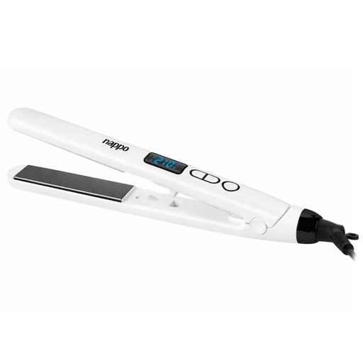 La plancha de pelo NAPPO combina tecnología y cuidado para un alisado profesional en casa. Incorpora función iónica que reduce el frizz, sella la cutícula y aporta mayor brillo y suavidad, junto a placas de aluminio con revestimiento cerámico que garantizan un deslizamiento uniforme y delicado. Su elemento calefactor PTC regula la temperatura de forma inteligente, y permite ajustarla en 5 niveles diferentes según tu tipo de cabello. Además, cuenta con pantalla digital LED, calentamiento rápido en solo 3 minutos y apagado automático a los 60 minutos, ofreciendo rendimiento, precisión y seguridad en cada uso.