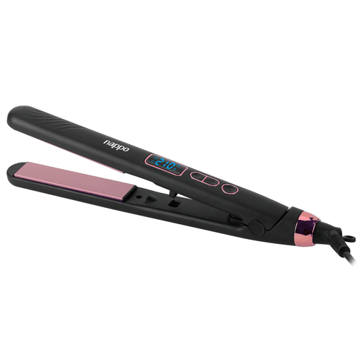 La plancha de pelo NAPPO combina tecnología y cuidado para un alisado profesional en casa. Incorpora función iónica que reduce el frizz, sella la cutícula y aporta mayor brillo y suavidad, junto a placas de aluminio con revestimiento cerámico que garantizan un deslizamiento uniforme y delicado. Su elemento calefactor PTC regula la temperatura de forma inteligente, y permite ajustarla en 5 niveles diferentes según tu tipo de cabello. Además, cuenta con pantalla digital LED, calentamiento rápido en solo 3 minutos y apagado automático a los 60 minutos, ofreciendo rendimiento, precisión y seguridad en cada uso.