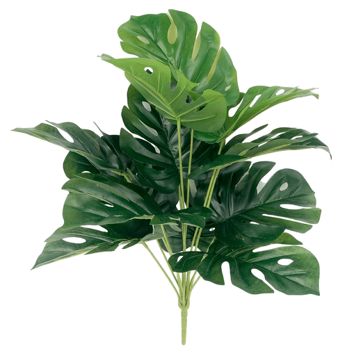 La planta artificial tipo Monstera con 12 hojas y 58cm de altura es el complemento perfecto para la decoración de tus espacios. Fabricada en plástico de alta calidad, esta planta cuenta con un acabado realista y natural que la hace lucir como una planta viva, decorando cualquier ambiente del hogar. Además, su fácil mantenimiento la hace ideal para aquellos que buscan una solución de decoración que requiera poco tiempo y esfuerzo, siendo fácil de lavar y secar, conservando siempre su aspecto impecable. Con su altura de 58cm y sus 12 hojas, se convertirá en el centro de atención de cualquier espacio. Ya sea en la sala de estar, el dormitorio, la oficina o el jardín, esta planta artificial Monstera es versátil y se adapta a múltiples ambientes.