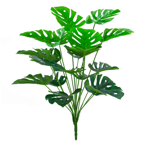 La planta artificial de 18 hojas y 60cm de altura es el complemento perfecto para cualquier espacio. Fabricada en plástico de alta calidad, esta planta es duradera y fácil de limpiar, lo que la hace ideal para decorar tanto interiores como exteriores. Es perfecta para embellecer tu dormitorio, sala de estar, oficina o balcón, además tiene un diseño realista y natural, que aportará un toque de frescura y vida a cualquier ambiente sin necesidad de mantenimiento.