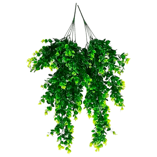 Añadí un toque de naturaleza a tu hogar con estas plantas colgantes artificiales. Este set incluye 2 piezas de plástico de alta calidad, perfectas para ser utilizadas tanto en interiores como en exteriores. Son resistentes al sol, a las inclemencias del tiempo y a la decoloración, por lo que lucirán frescas y vibrantes por mucho tiempo. Además, son livianas y fáciles de limpiar, lo que las convierte en una opción conveniente y duradera para embellecer cualquier espacio de tu hogar.