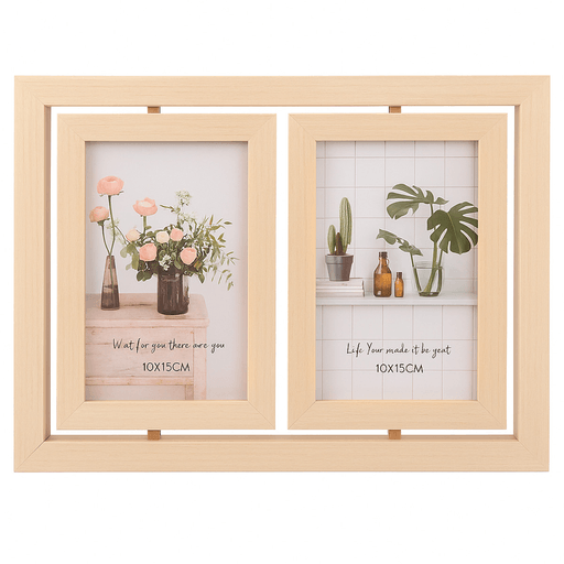 Dale un toque especial a tus espacios con este portarretrato doble giratorio. Su diseño permite exhibir dos fotos a la vez en distintos ángulos. Fabricado en MDF de alta calidad, es resistente, liviano y aporta un estilo rústico y elegante. Ideal para repisas, escritorios o mesas de noche, enmarca tus momentos más especiales con calidez y originalidad.

