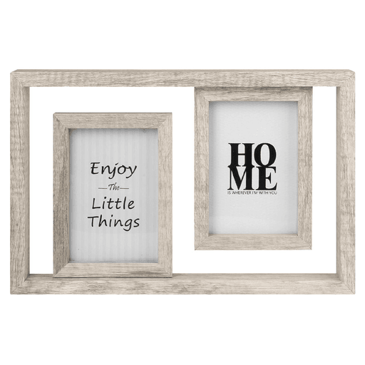 Este portarretrato doble es la opción perfecta para darle un toque único a la decoración de tu hogar. Con un diseño moderno y elegante, te permite cambiar tus fotos y exhibir tus recuerdos de manera creativa. Su forma rectangular lo hace ideal para colocar en repisas, mesas de noche o escritorios, añadiendo un toque de sofisticación a cualquier espacio de tu casa.