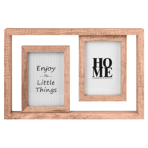 Este portarretrato doble es la opción perfecta para darle un toque único a la decoración de tu hogar. Con un diseño moderno y elegante, te permite cambiar tus fotos y exhibir tus recuerdos de manera creativa. Su forma rectangular lo hace ideal para colocar en repisas, mesas de noche o escritorios, añadiendo un toque de sofisticación a cualquier espacio de tu casa.