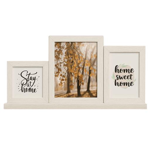 Dale un toque de elegancia y modernidad a tus espacios con este set de 3 portarretratos. Su diseño moderno se adapta a cualquier estilo de decoración, e incluye una base para colocarlo en cualquier superficie. Fabricados en madera, son resistentes, livianos y perfectos para colocar en repisas, mesas o escritorios. Una opción de regalo ideal para inauguraciones de hogar, cumpleaños, aniversarios o cualquier ocasión especial, permitiéndote compartir y preservar tus mejores recuerdos con estilo.