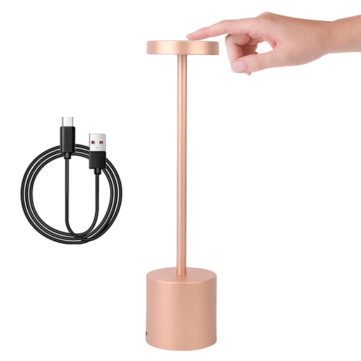 Esta Lámpara LED inalámbrica presenta un diseño innovador sin pantalla, proporciona una iluminación de 360º, uniforme y sin sombras ni parpadeos. Su base antideslizante, fabricada con material resistente al desgaste, garantiza estabilidad en cualquier superficie. Perfecta para diversas ocasiones, su luz cálida la convierte en la opción ideal para el dormitorio, mientras que su diseño versátil y fácil de ubicar la hace ideal como lámpara de escritorio o para crear un ambiente lujoso en restaurantes. Además, cuenta con 3 temperaturas de luz regulables, 4 niveles de brillo y una batería recargable de 3000mAh para mayor comodidad.