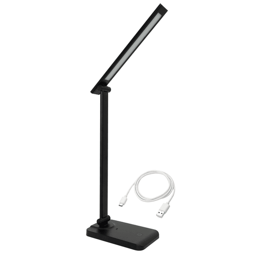 Lámpara LED ideal para el escritorio. Su diseño práctico y moderno permite plegarla y ajustar el ángulo de luz según lo que necesites. Es súper cómoda para trabajar, leer o estudiar, y ocupa poco espacio. Además, cuenta con un botón táctil en la base que la hace fácil de usar. Una solución práctica para cualquier espacio.