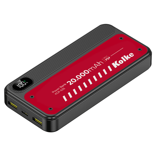 No te preocupes por quedarte sin carga en el smartphone, la tablet o parlante, con este Power Bank Kolke KCP-635 nunca vas a quedar sin energía. Cuenta con una capacidad de 20000mAh y una batería de litio para poder abastecer tranquilamente a varios dispositivos, además de contar con carga rápida Qualcomm. Tiene 3 puertos USB para una carga simultánea mientras disfrutás de tus momentos de diversión y relax.