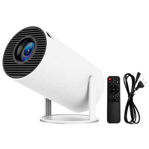 Este Mini Proyector Portátil ofrece una experiencia de entretenimiento completa en un diseño compacto y versátil, permitiendo proyectar imágenes de hasta 130