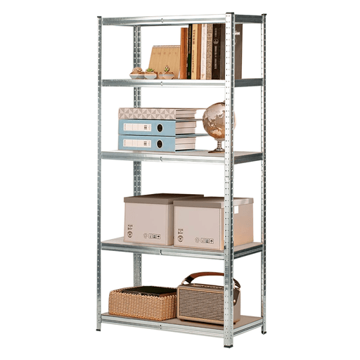 El Rack Metálico Decoteam multifunción con 5 estantes es la solución perfecta para organizar tus espacios de manera eficiente. Fabricado en acero resistente y paneles de MDF, esta estantería es sólida y duradera, proporcionando estabilidad y seguridad. Con una gran capacidad de almacenamiento de hasta 175kg por estante, los 5 estantes ajustables en altura te permiten adaptar el rack a tus necesidades, ya sea para herramientas de jardín, cajas u objetos domésticos. Además, su versatilidad te permite colocarlo en tu oficina, garaje, hogar o cuarto de lavado, optimizando el espacio y manteniendo todo organizado fácilmente. 