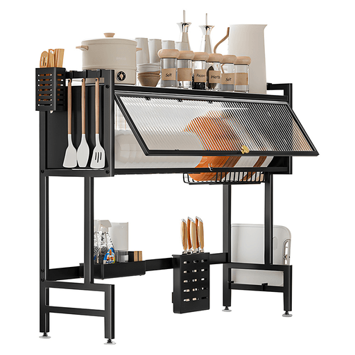 Este escurridor de vajilla Decoteam es la combinación perfecta entre funcionalidad y estilo. Con un diseño moderno y sobrio, 2 estantes y puerta de acrílico, te brinda una gran capacidad de almacenamiento para tus platos, vasos y utensilios. Además, cuenta con una estructura estable, base antideslizante y accesorios movibles que te permiten ajustarlos según tus necesidades.