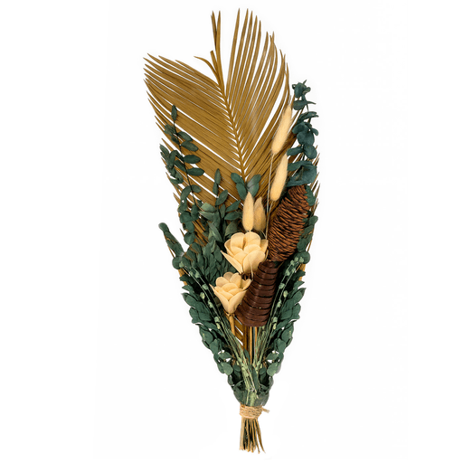 Este ramo de hojas secas naturales para decoración, posee una altura de 90cm. Es ideal para aportar un toque elegante y orgánico a cualquier espacio. Su diseño realista y detallado lo convierte en una pieza decorativa versátil, perfecta para interiores o exteriores protegidos. Además, requiere muy poco mantenimiento gracias a su fácil limpieza, lo que lo hace perfecto para decorar salas de estar, dormitorios, oficinas y otros rincones del hogar u oficina con estilo y calidez.
