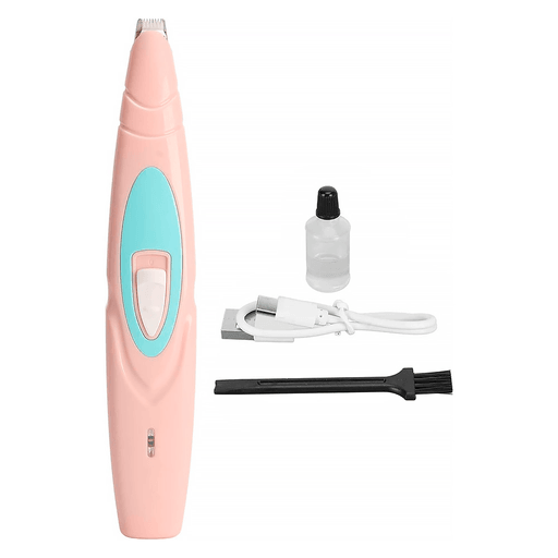 Esta recortadora de pelo para mascotas combina facilidad de uso, precisión y comodidad en un diseño compacto y ergonómico. Con solo presionar un botón, permite recortar eficazmente en zonas delicadas como patas, rostro y ojos, sin causar molestias gracias a su funcionamiento silencioso. Sus cuchillas de acero inoxidable ofrecen cortes finos y seguros, ideales incluso para mascotas sensibles al ruido. Además, cuenta con una batería de litio de 500mAh y una potencia de 5W, lo que garantiza un rendimiento confiable y constante en cada sesión de aseo.